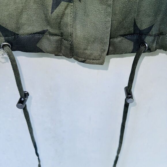 Rails Collins Sage Black Stars Print Utility Jacket size Medium - Picture 6 of 6